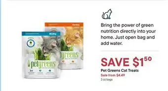Petvalu Pet Greens Cat Treats offer