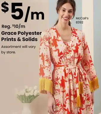Fabricland Grace Polyester Prints & Solids offer