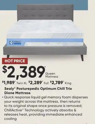 Dormez Vous Sealy Posturepedic Optimum Chill Trio Dione Mattress offer