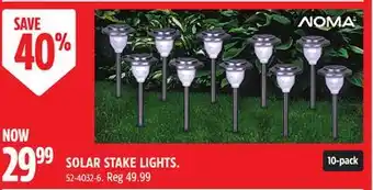 Canadian Tire NOMA SOLAR STAKE LIGHTS offer