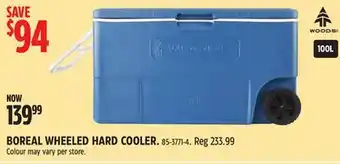 Canadian Tire Woods BOREAL WHEELED HARD COOLER offer