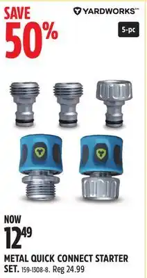 Canadian Tire Yardworks METAL QUICK CONNECT STARTER SET offer
