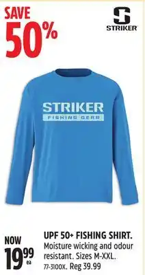 Canadian Tire STRIKER UPF 50+ FISHING SHIRT offer