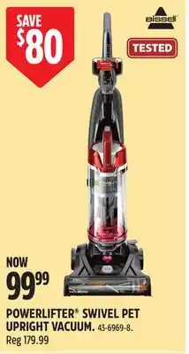 Canadian Tire Bissell POWERLIFTER SWIVEL PET UPRIGHT VACUUM offer