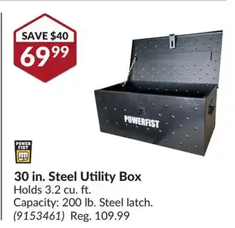 Princess Auto 30 in. Steel Utility Box offer
