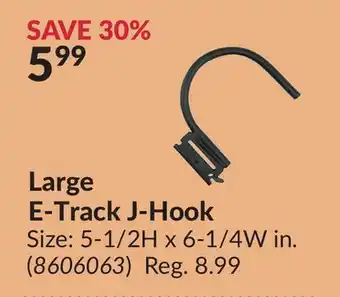 Princess Auto Large E-Track J-Hook offer
