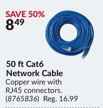 Princess Auto 50 ft Cat6 Network Cable offer
