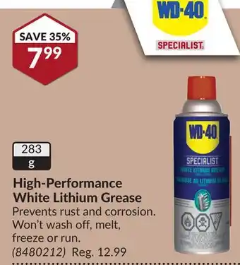 Princess Auto High-Performance White Lithium Grease offer