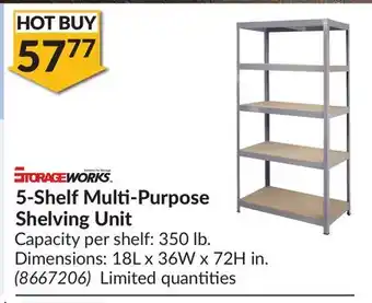 Princess Auto 5-Shelf Multi-Purpose Shelving Unit offer