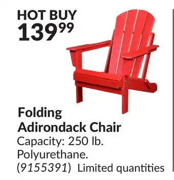 Princess Auto Folding Adirondack Chair offer