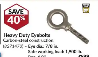 Princess Auto Heavy Duty Eyebolts offer