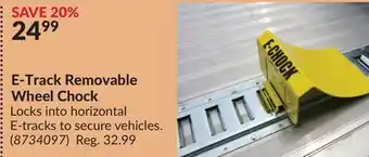 Princess Auto Erickson E-Track Removable Wheel Chock offer