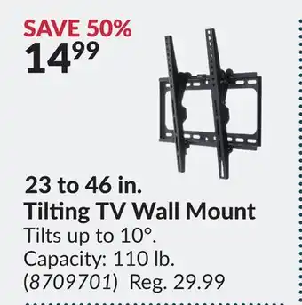 Princess Auto 23 in. Tilting TV Wall offer