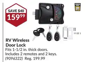 Princess Auto Power Fist RV Wireless Door Lock offer