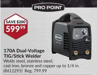 Princess Auto Pro Point 170A Dual-Voltage TIG/Stick Welder Welds offer
