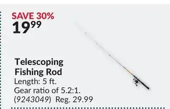 Princess Auto Telescoping Fishing Rod offer