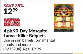 Princess Auto 4 pk 90-Day Mosquito Larvae Killer Briquets offer