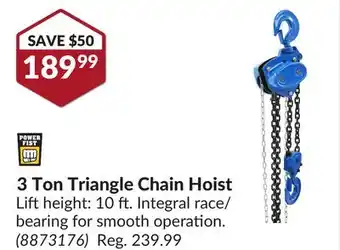 Princess Auto 3 Ton Triangle Chain Hoist offer