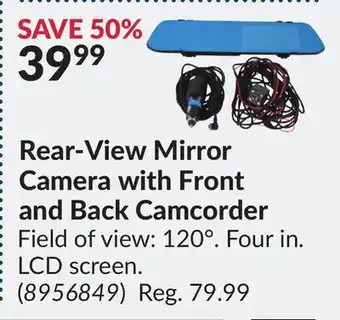 Princess Auto Rear-View Mirror Camera with Front and Back Camcorder offer