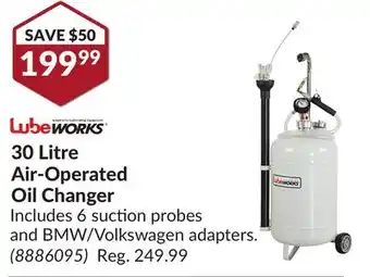 Princess Auto 30 Litre Air-Operated Oil Changer offer
