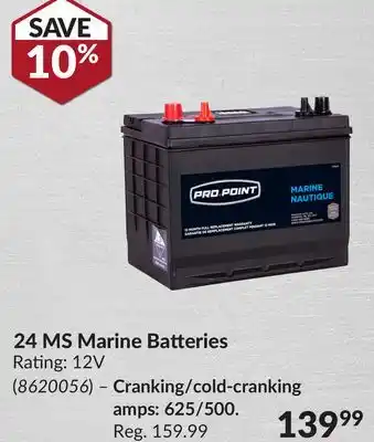 Princess Auto MS Marine Batteries offer