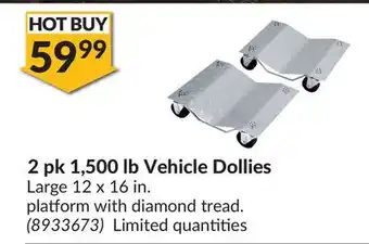 Princess Auto 2 pk 1,500 lb Vehicle Dollies offer