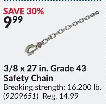 Princess Auto 3/8 x 27 in. Grade 43 Safety Chain offer