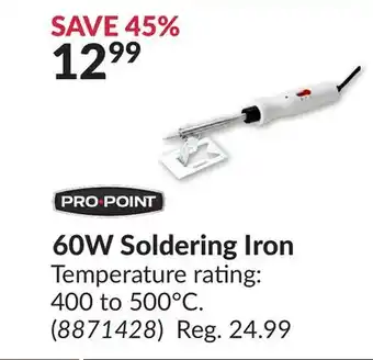 Princess Auto 60W Soldering Iron offer