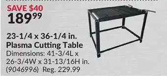 Princess Auto 23-1/4 x 36-1/4 in. Plasma Cutting Table offer