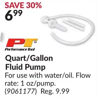 Princess Auto Quart/Gallon Fluid Pump offer