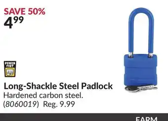 Princess Auto Long-Shackle Steel Padlock offer