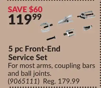 Princess Auto 5 pc Front-End Service Set offer