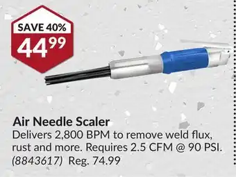 Princess Auto Air Needle Scaler offer