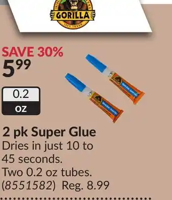 Princess Auto 2 pk Super Glue offer