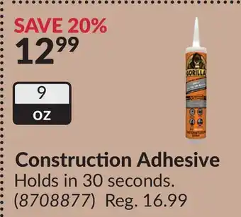 Princess Auto Construction Adhesive offer