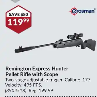 Princess Auto Remington Express Hunter Pellet Rifle with Scope offer