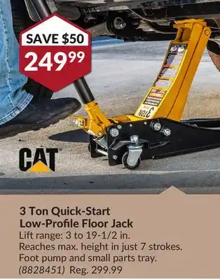 Princess Auto 3 Ton Quick-Start Low-Profile Floor Jack offer