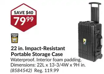 Princess Auto 22 in. Impact-Resistant Portable Storage Case offer