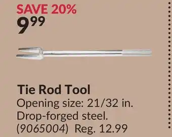 Princess Auto Tie Rod Tool offer