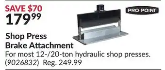 Princess Auto Shop Press Brake Attachment offer