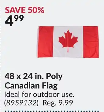 Princess Auto 48 x 24 in. Poly Canadian Flag offer