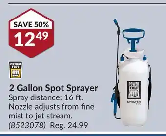 Princess Auto Power Fist 2 Gallon Spot Sprayer offer