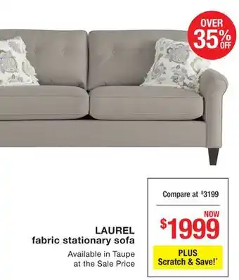 La Z Boy LAUREL fabric stationary sofa offer