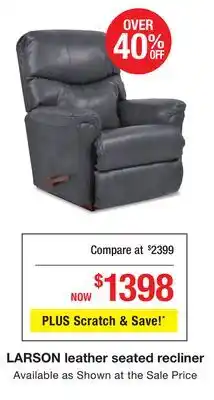 La Z Boy LARSON leather seated recliner offer
