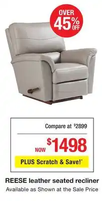 La Z Boy REESE leather seated recliner offer