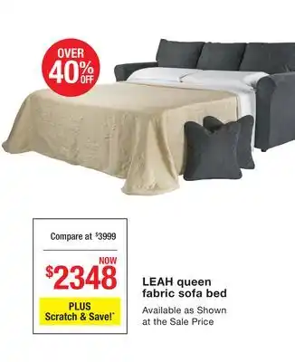 La Z Boy LEAH queen fabric sofa bed offer
