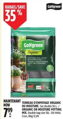 Canadian Tire GOLFGREEN ORGANIC OR MOISTURE POTTING MIX offer