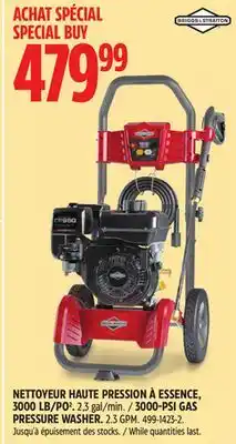 Canadian Tire BRIGGS & STRATTON 3000-PSI GAS PRESSURE WASHER offer