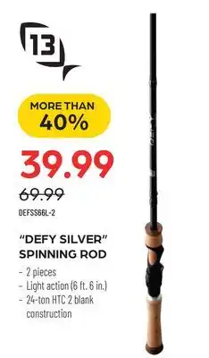 Pronature DEFY SILVER SPINNING ROD offer