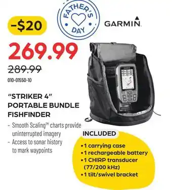 Pronature STRIKER 4 PORTABLE BUNDLE FISHFINDER offer